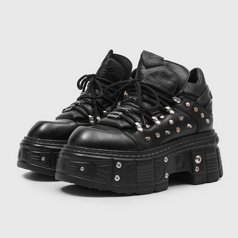 New Gothic Punk Men's Platform - Men'S Shoes Increase Height ulasan dan harga